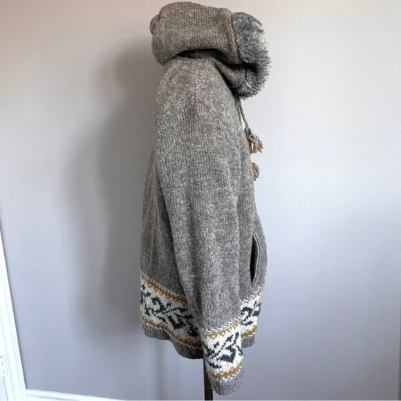 🛑 Laundromat Wool Hooded Fleece Lined Zip-up Sweater Jacket - Large🇳🇵 - Picture 7 of 13